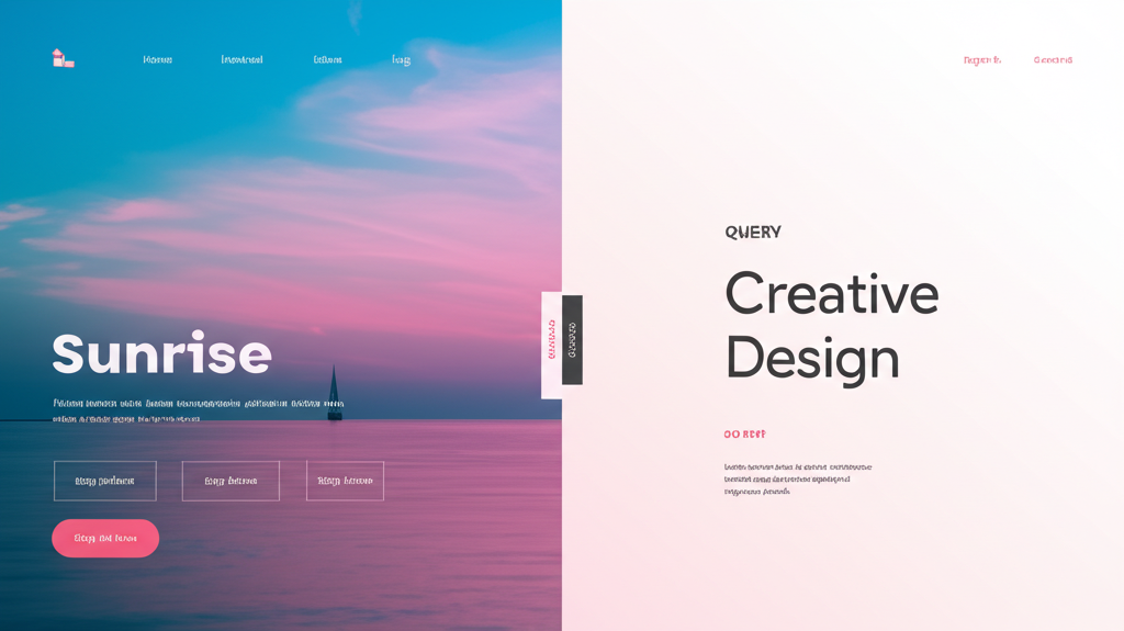 Website design showing effective color usage